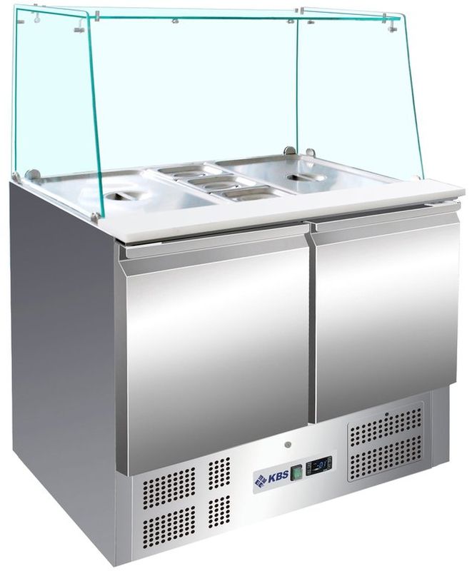 Saladette gerader Glasaufbau KBS 908 KBS - CPGASTRO