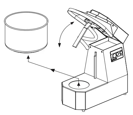 Zanolli Teigknetmaschine Galassia S Super aufklappbar & abnehmbarer Kessel - Professionelle Knettechnik für Gastronomie, Bäckereien und Pizzerien Zanolli - CPGASTRO