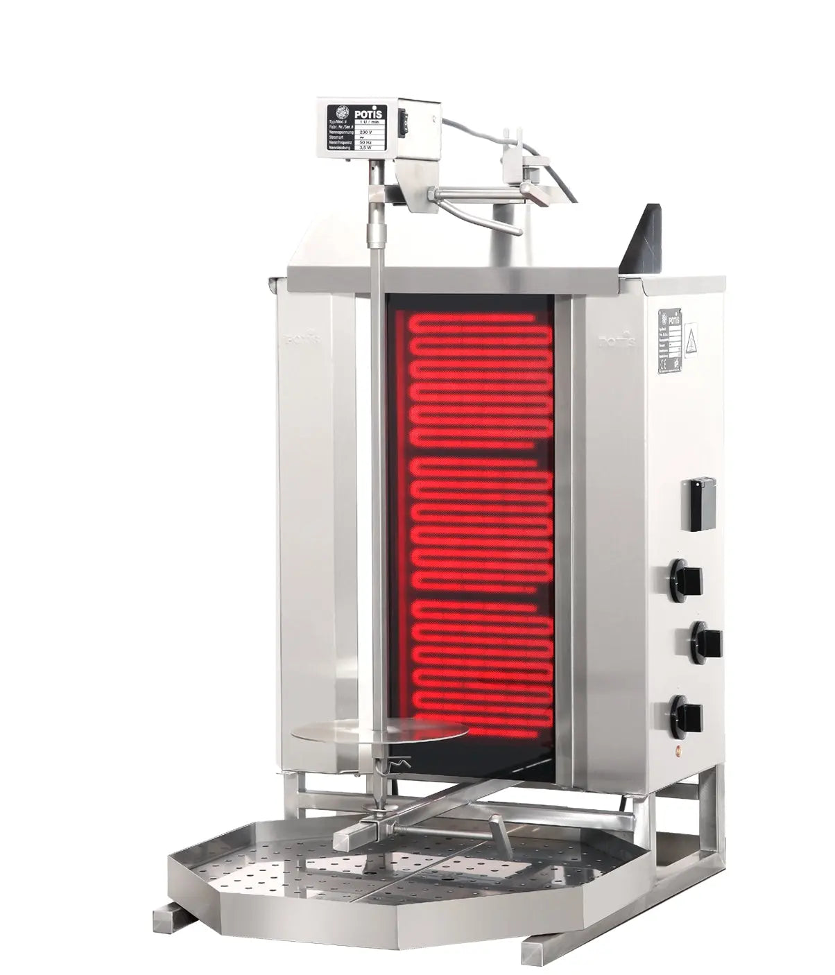 Potis CE3 Dönergrill / Gyrosgrill – Professioneller Elektrogrill mit Glaskeramik-Technologie für bis zu 40 kg Fleisch Potis - CPGASTRO