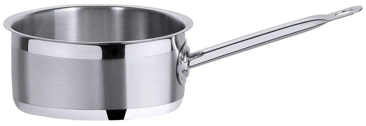 Edelstahl Stielkasserolle niedrig Sautoirform mit Rohrgriff Ø 16-24 cm / Serie 2200 Contacto - CPGASTRO