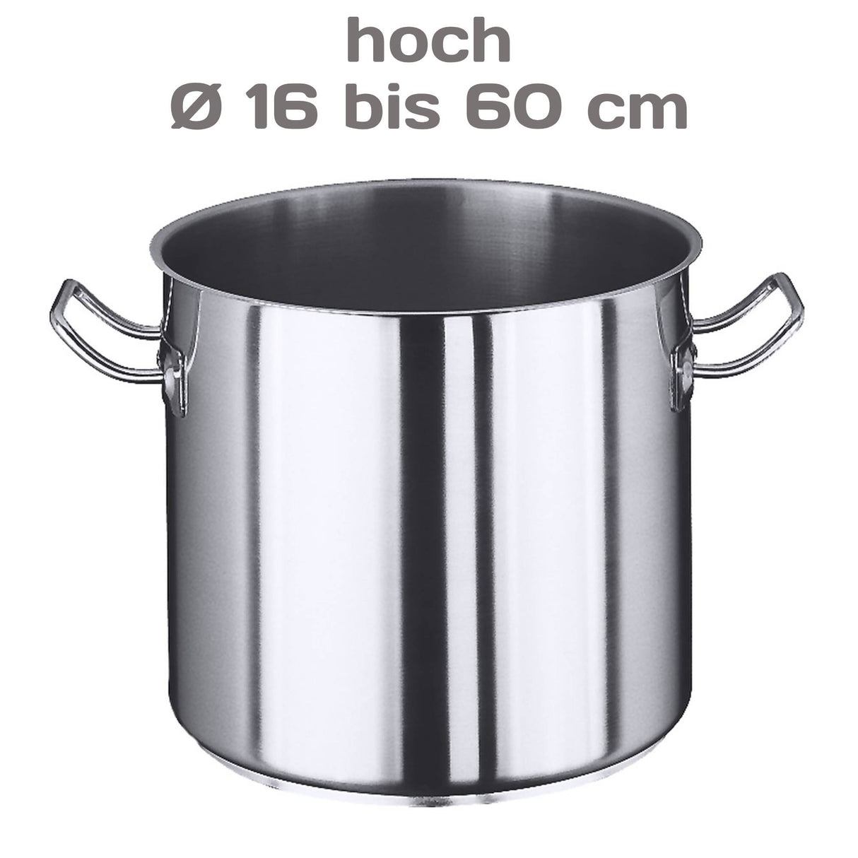 Edelstahl Kochtopf Serie 2100 hoch 16 bis 60 cm Contacto - CPGASTRO