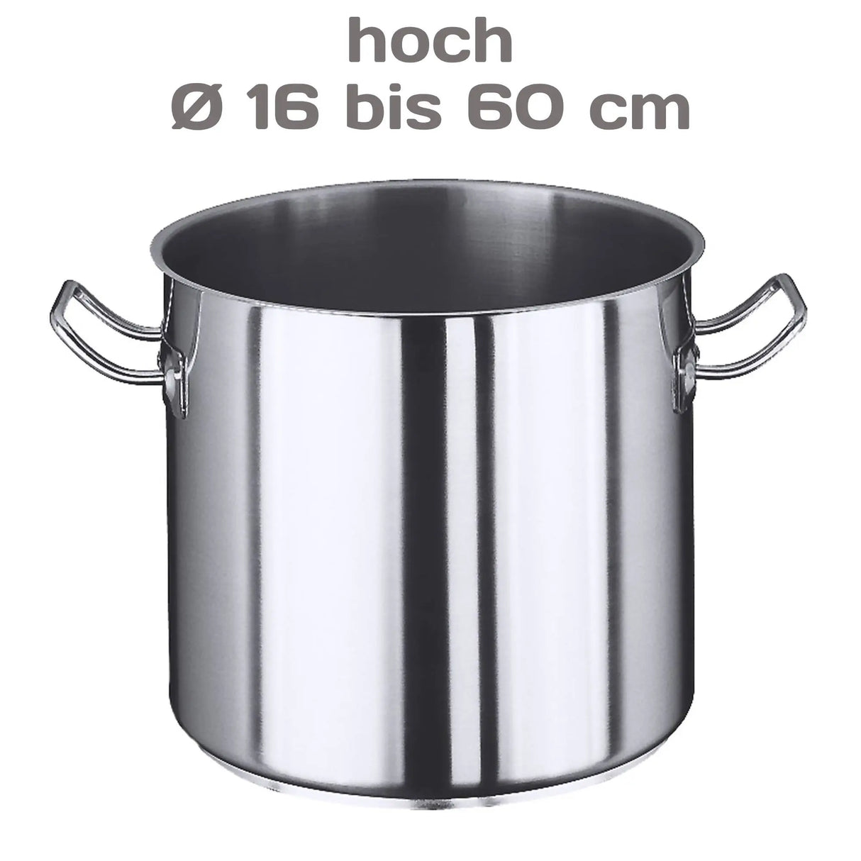 Edelstahl Kochtopf Serie 2100 hoch 16 bis 60 cm Contacto - CPGASTRO