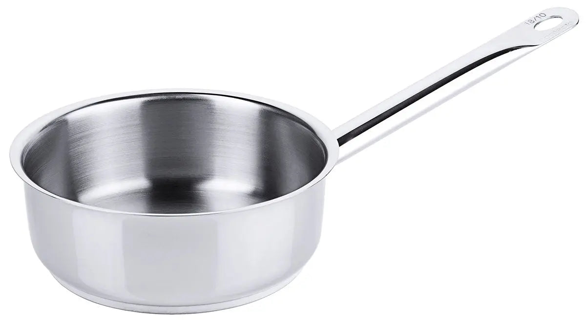 Edelstahl Stielkasserolle extra niedrig Ø 16-28cm Serie 2000 Schüttrand Rohrgriff Contacto - CPGASTRO