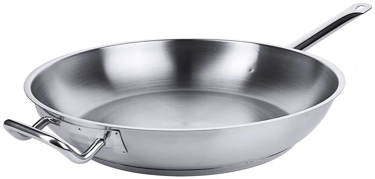 Edelstahl Bratpfanne mit Rohrgriff & Gegengriff Ø 36-40 cm Contacto - CPGASTRO