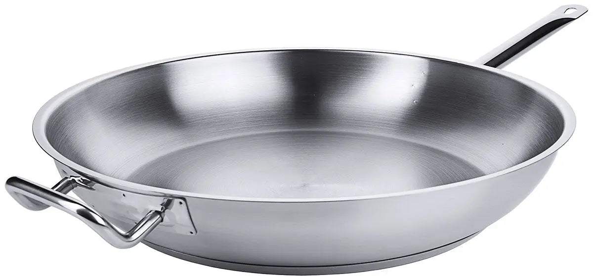 Edelstahl Bratpfanne mit Rohrgriff & Gegengriff Ø 36-40 cm Contacto - CPGASTRO