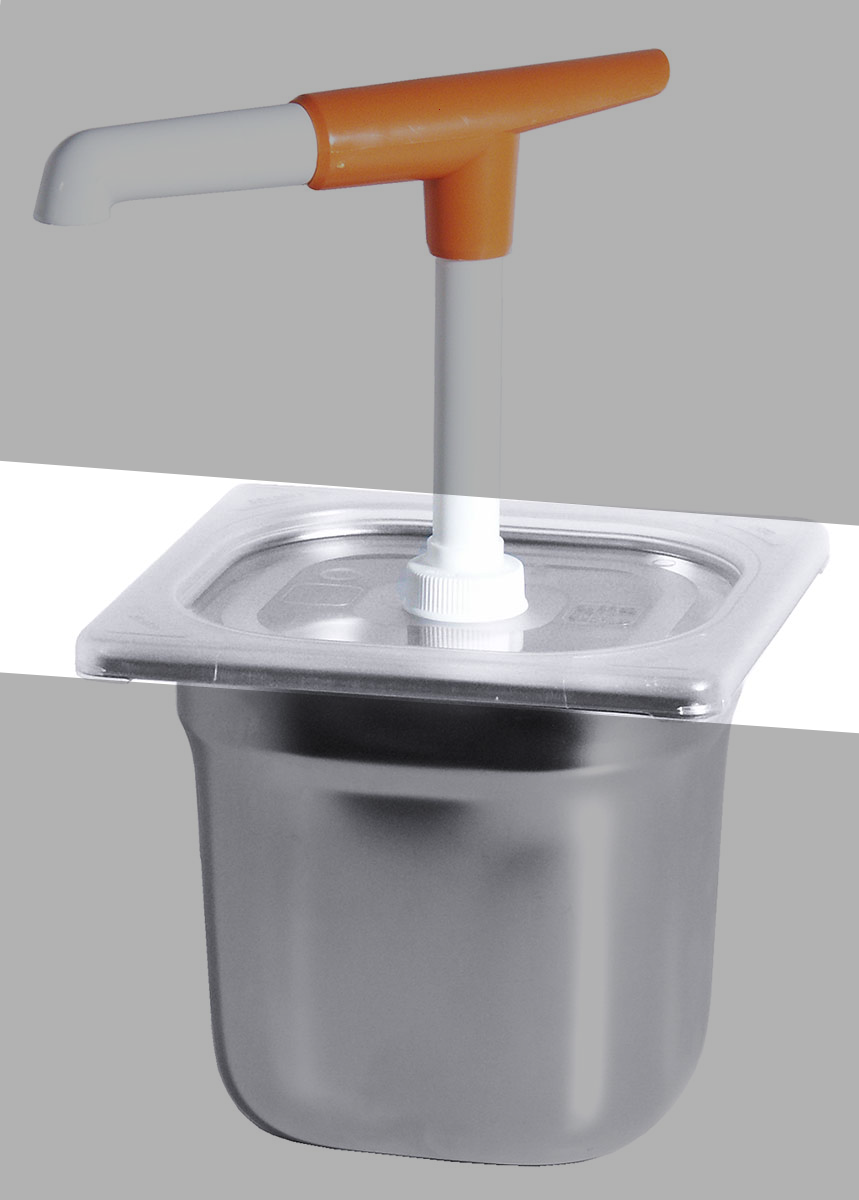 Deckel zu GN 1/6 mit Loch für Pumpeninstallation aus PC Contacto - CPGASTRO