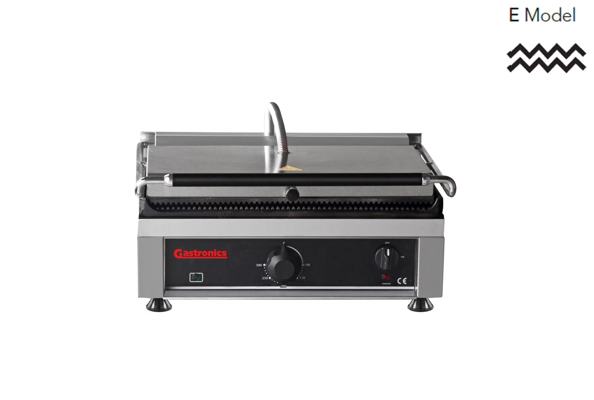 Gastronics KG2735E Kontaktgrill – Profi Grill Toaster mit oben und unten gerillter Grillplatte Gastronics CPGASTRO