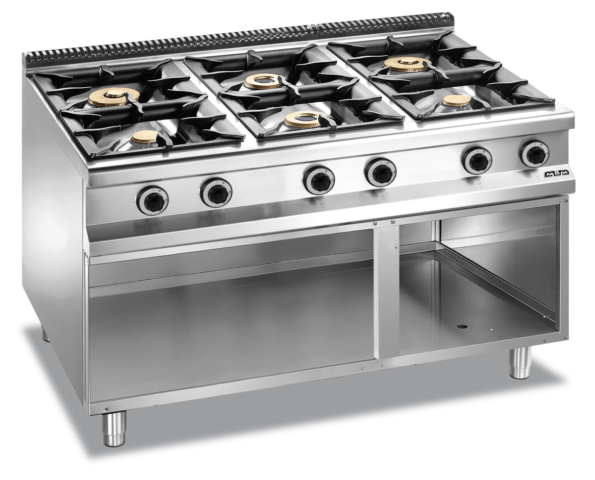 MBM Gasherd 6 Brenner mit Untergestell 54 kW MBM - CPGASTRO