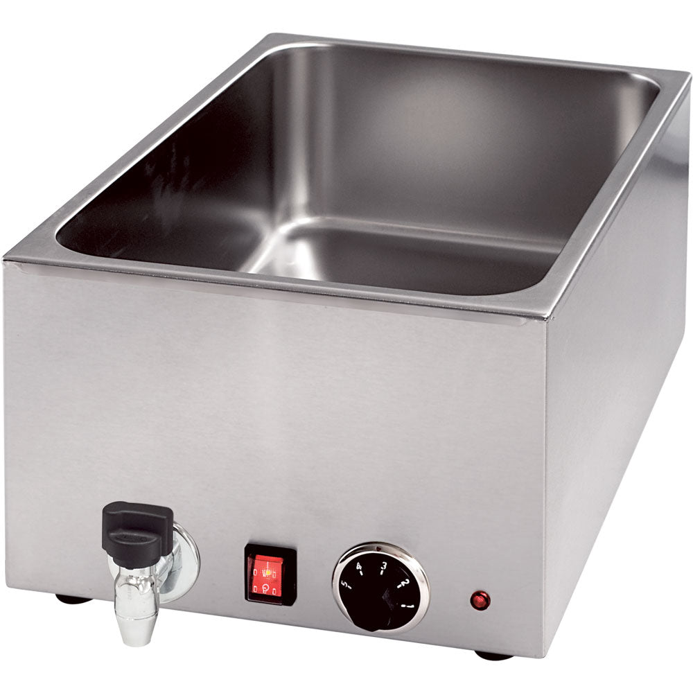 Bain-Marie GN1/1 200mm Höhe mit Ablasshahn Gastronics - CPGASTRO