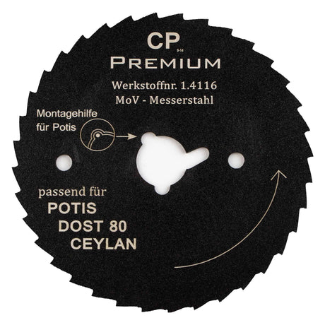 Kreismesser für Potis, Dost & Ceylan 80 Glatt Antihaftbeschichtung Gastronics - CPGASTRO