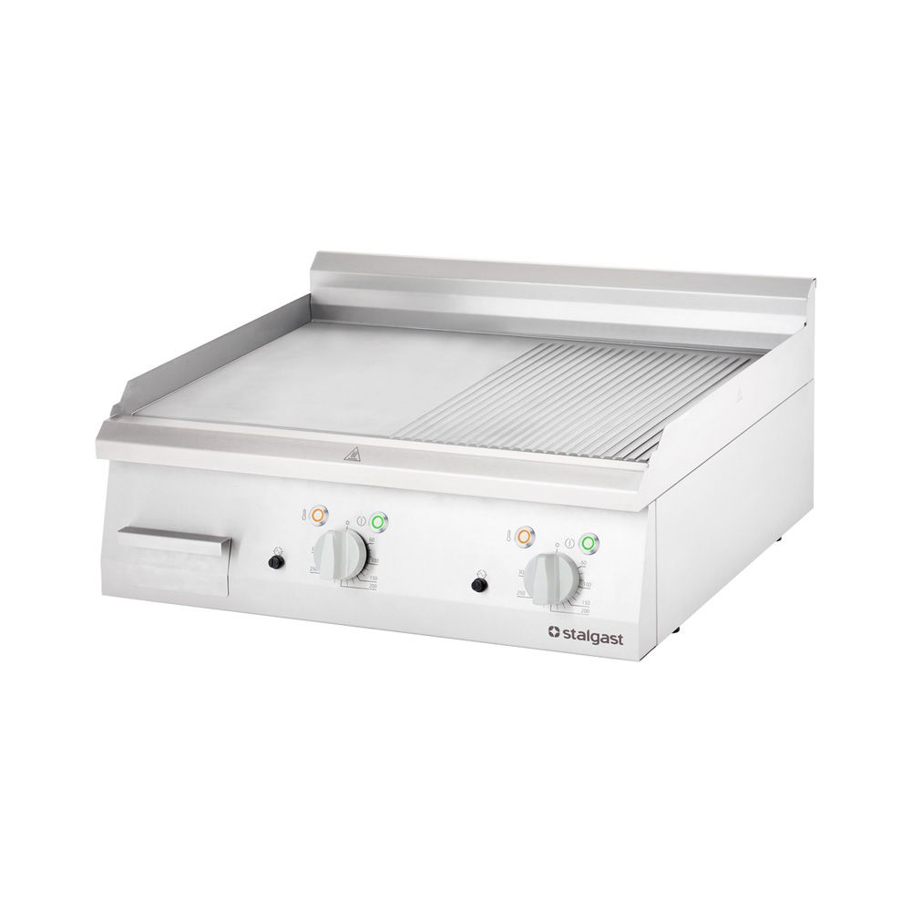 Grillplatte ½ glatt und ½ gerillt 8,1 / 13 kW Gastronics - CPGASTRO