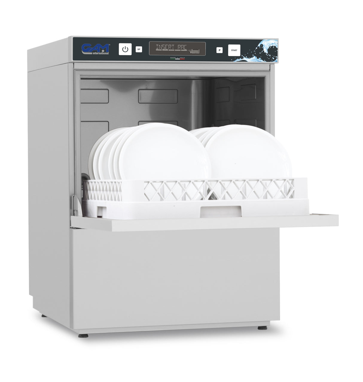 GAM Geschirrspülmaschine 5,4 kW mit Klarspüler- , Laugenpumpe & Ablaufpumpe RGD50TSBTP GAM - CPGASTRO