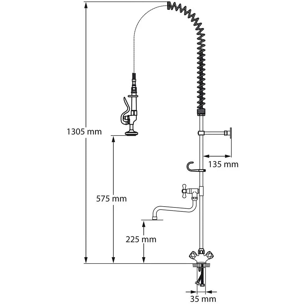 Geschirrbrause mit Mischbatterie Gastronics - CPGASTRO