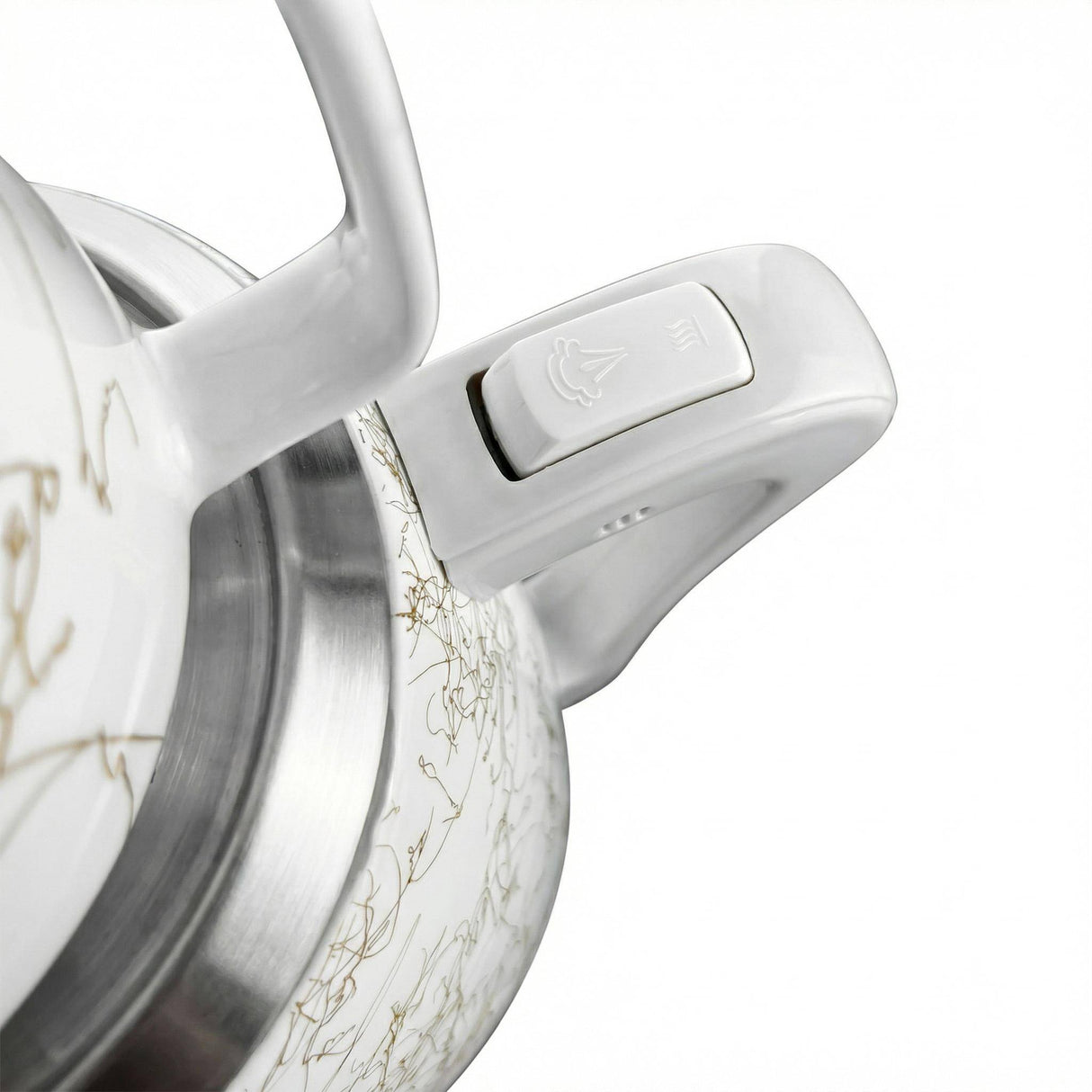 Samowar 3,5 L Semaver Edelstahl Teekocher Teemaschine weiße Keramikkanne Elektrisch im modernen Design Caytime - CPGASTRO