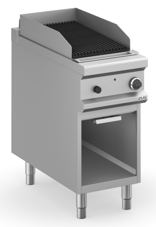 GAM MBM Lavasteingrill mit Untergestell Gas 10 kW MBM - CPGASTRO