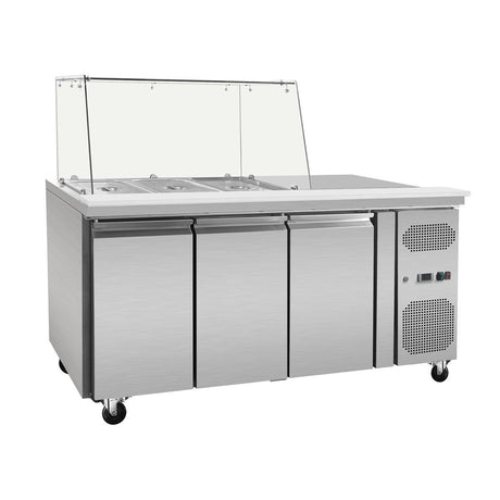 Kühltheke mit Glassaufsatz und Arbeitsplatte Gastronics - CPGASTRO