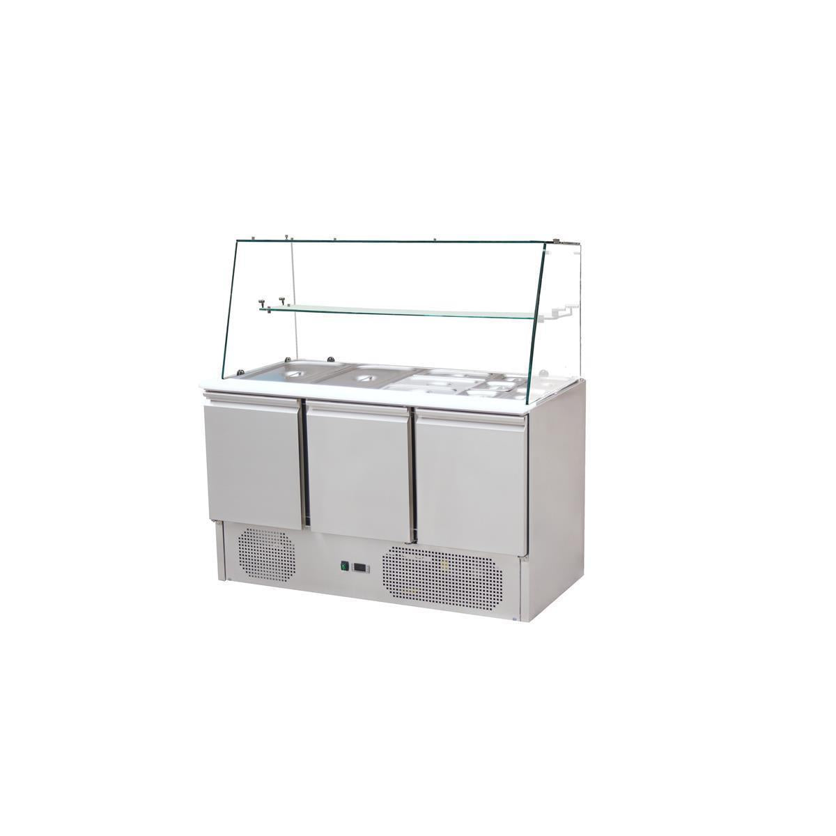 Saladette mit Schiebedeckel mit Glasaufsatz konfigurierbar Gastronics - CPGASTRO