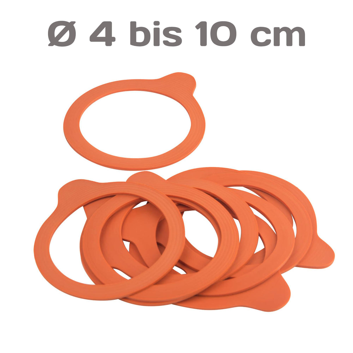 WECK Einkochringe 4 bis 10cm 1 Beutel = 10 Stück / Einweckklammern Weck - CPGASTRO