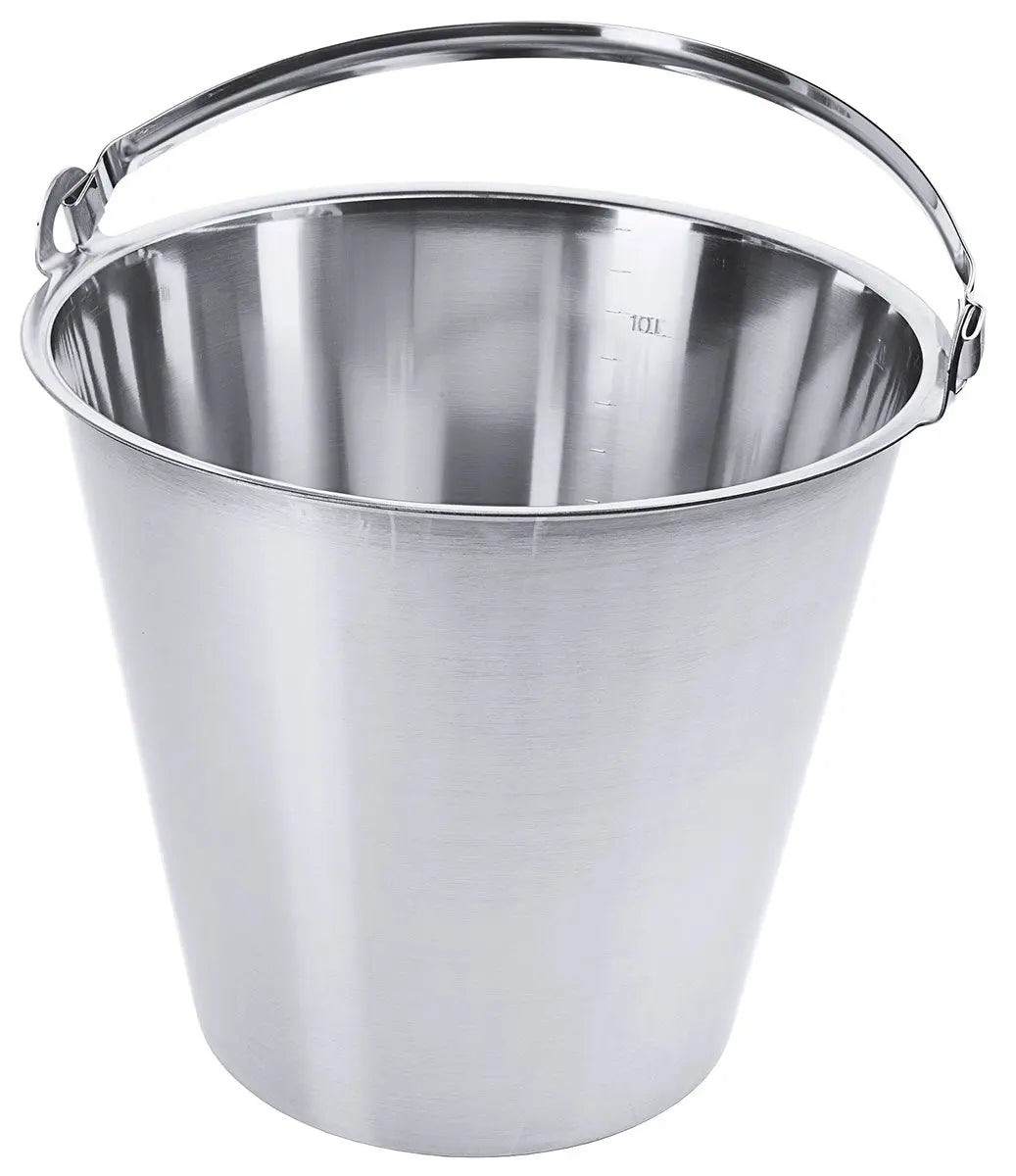 Edelstahl Eimer ohne Bodenreifen 7 bis 15 Liter konische Form Contacto - CPGASTRO