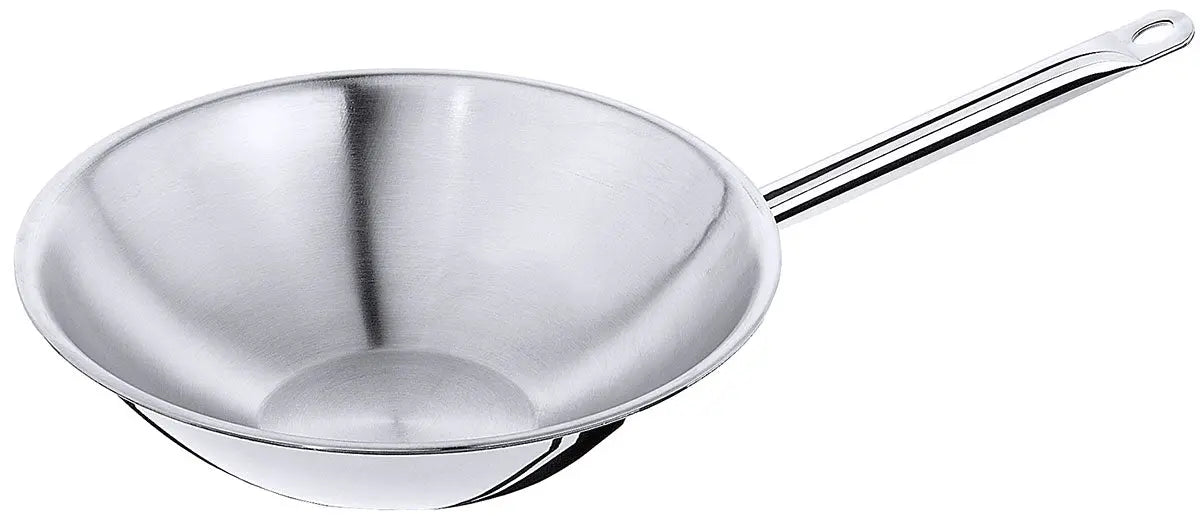 Wok Edelstahl mehrschichtig flacher Boden Contacto - CPGASTRO