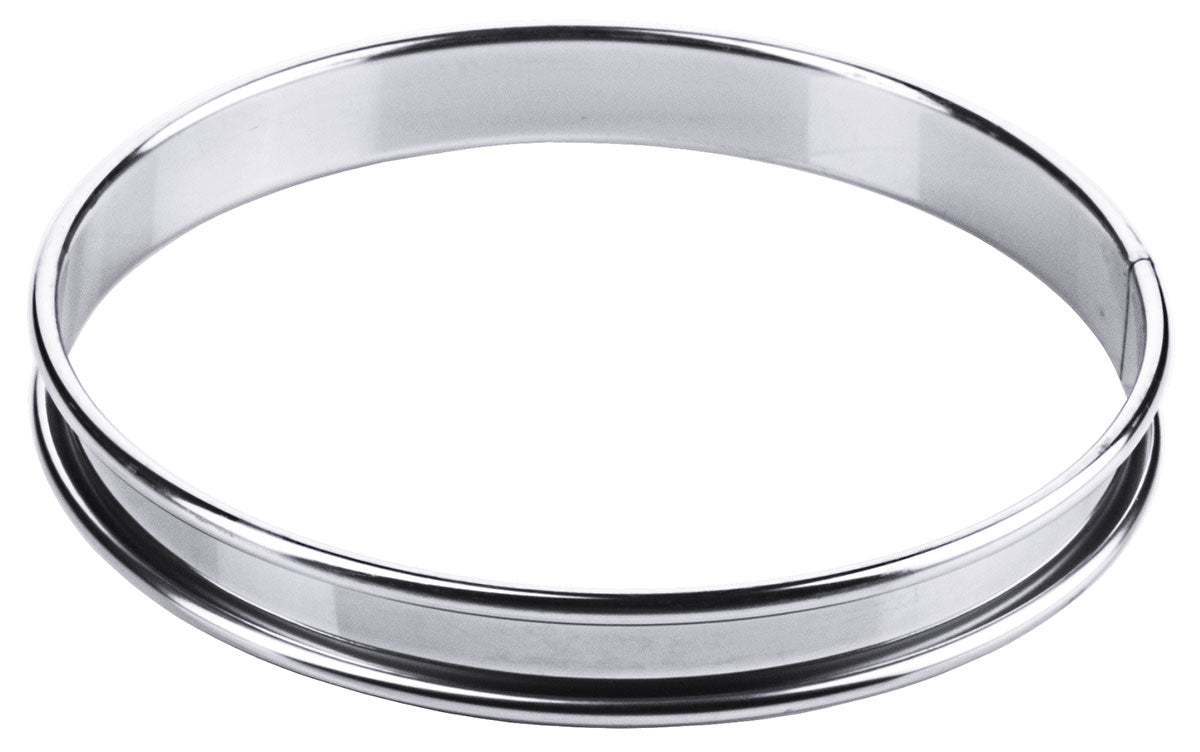 Stainless steel flat cake base ring 8 cm