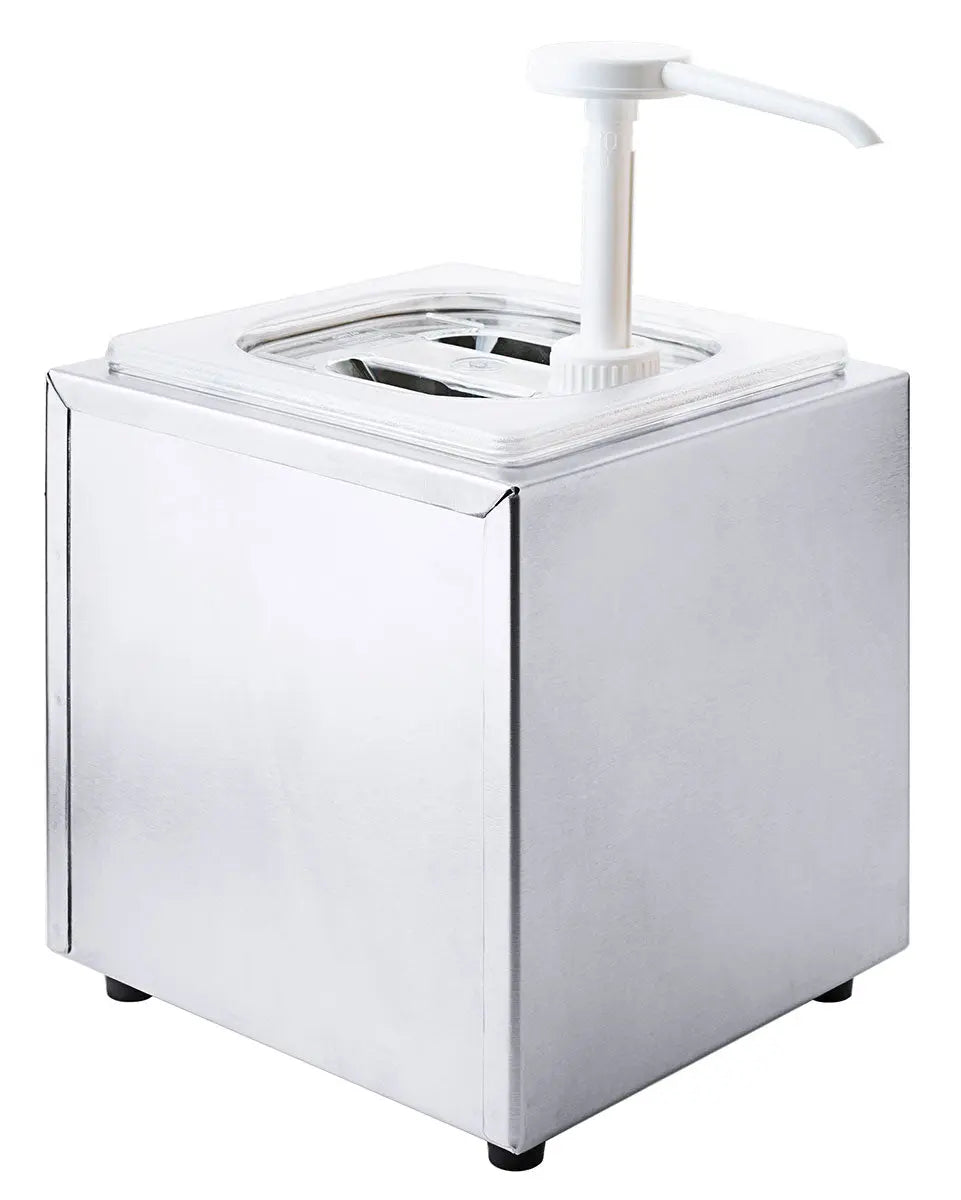 Edelstahl Saucendispenser mit Pumpe 1-2 Behälter / Leer Gestell Contacto - CPGASTRO