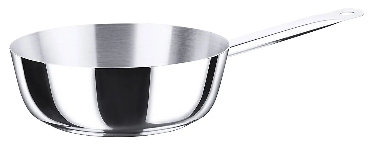 Edelstahl Sauteuse Ø 16-24 cm mit gerade auslaufendem Rand mit Rohrgriff Contacto - CPGASTRO