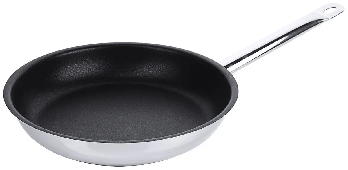 Edelstahl Antihaft-Bratpfanne mit PTFE-Beschichtung & Rohrgriff 20-32 cm Contacto - CPGASTRO