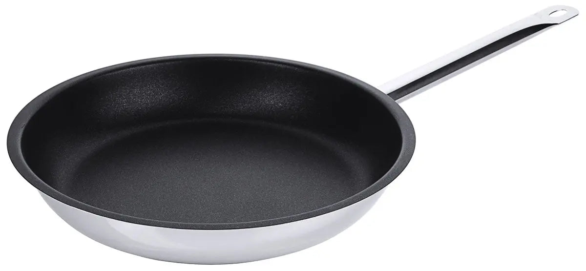 Edelstahl Antihaft-Bratpfanne mit PTFE-Beschichtung & Rohrgriff 20-32 cm Contacto - CPGASTRO