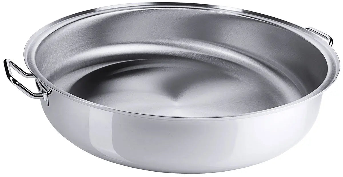 Edelstahl Bratpfanne mit zwei seitlichen Kaltgriffen & Schüttrand Ø 20-80cm Contacto - CPGASTRO