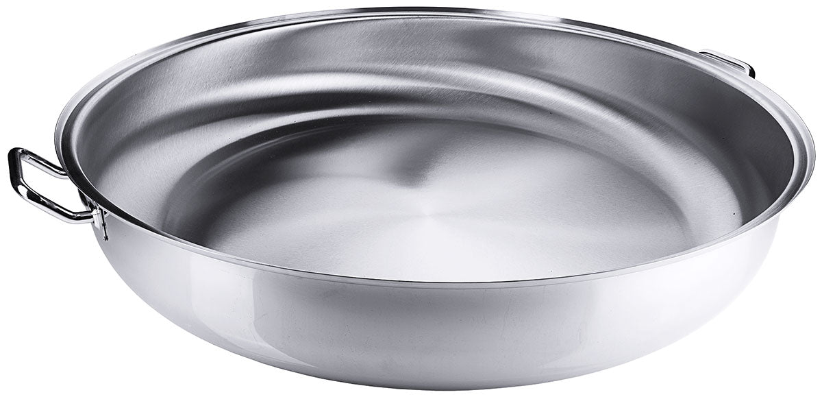Edelstahl Bratpfanne mit zwei seitlichen Kaltgriffen & Schüttrand Ø 20-80cm Contacto - CPGASTRO