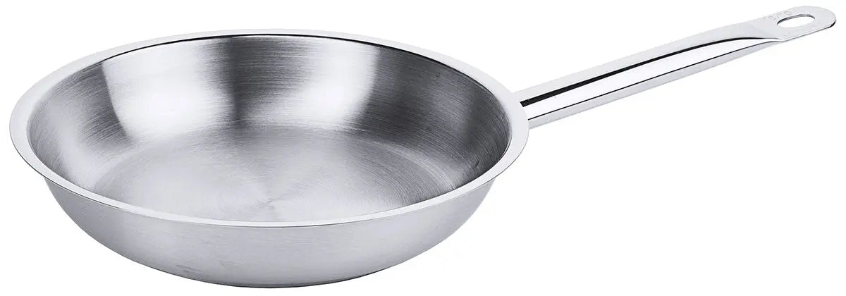 Edelstahl Bratpfanne mit Rohrgriff und Schüttrand 20-32cm Contacto - CPGASTRO