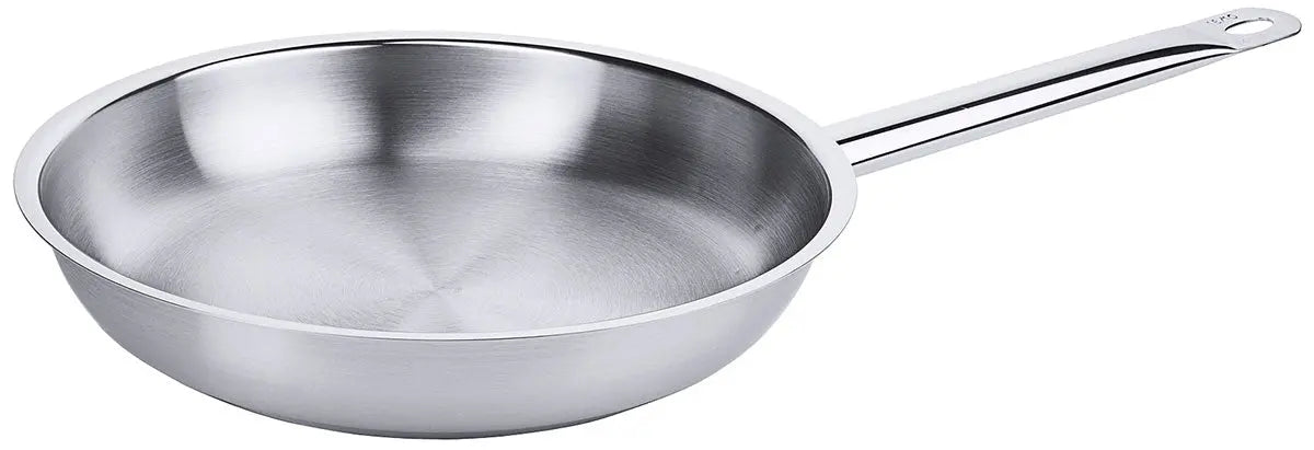 Edelstahl Bratpfanne mit Rohrgriff und Schüttrand 20-32cm Contacto - CPGASTRO