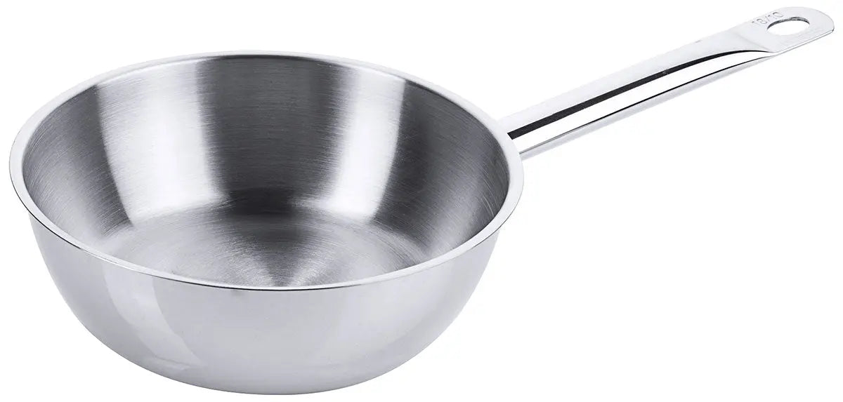 Edelstahl Sauteuse Ø 16-24 cm mit breitem Schüttrand mit Rohrgriff Contacto - CPGASTRO