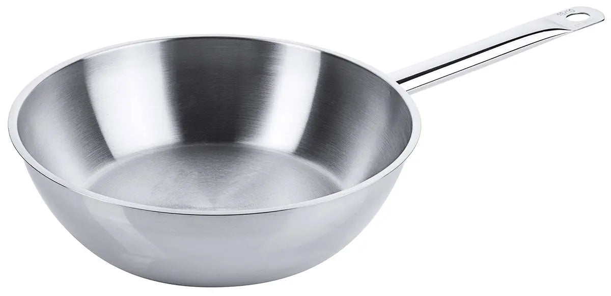 Edelstahl Sauteuse Ø 16-24 cm mit breitem Schüttrand mit Rohrgriff Contacto - CPGASTRO