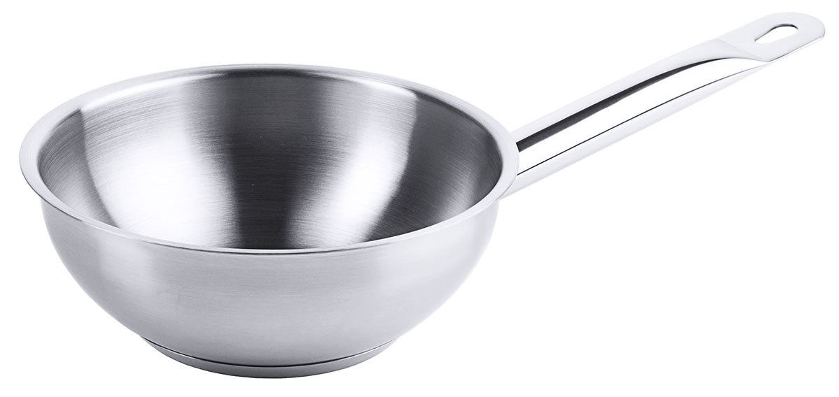 Edelstahl Sauteuse Ø 16-24 cm Rohrgriff Schüttrand Contacto - CPGASTRO