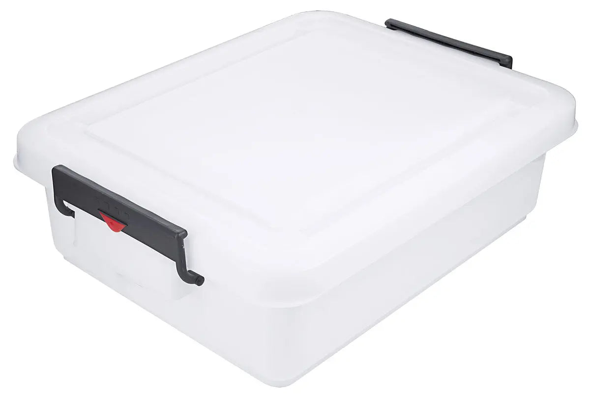 Transportbehälter 30 bis 60 Liter weiß lebensmittelgeeignet mit Klemmbügel-Deckel - CPGASTRO