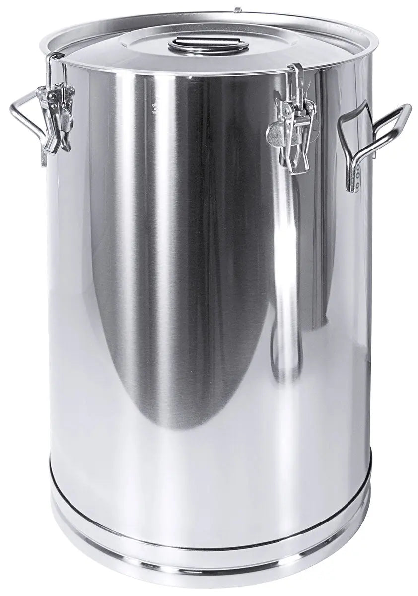 Edelstahl Universalbehälter 3008 mit Deckel 20-150 Liter mit drei Spannverschlüssen - CPGASTRO