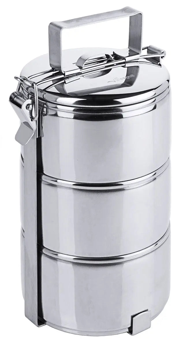 Edelstahl Etagen-Essenträger 3 Etagen 0,6-0,9 Liter Behälter Contacto - CPGASTRO