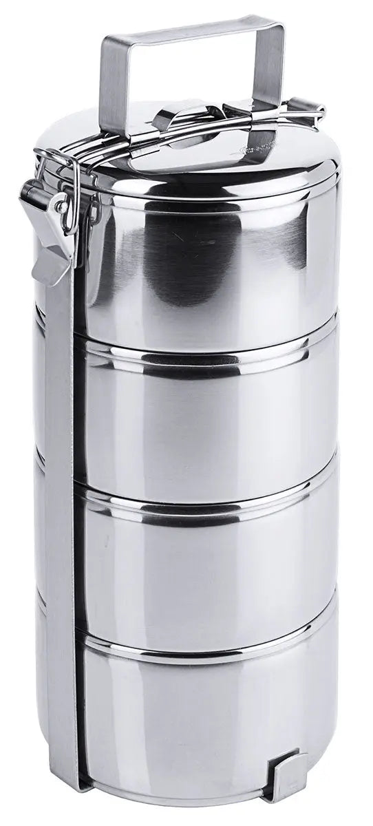 Edelstahl Etagen-Essenträger 4 Etagen 0,6-0,9 Liter Behälter Contacto - CPGASTRO