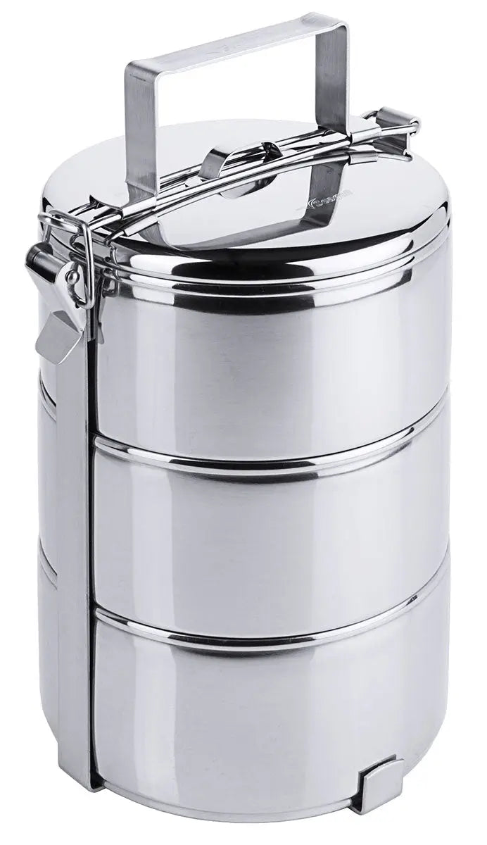 Edelstahl Etagen-Essenträger 3 Etagen 0,6-0,9 Liter Behälter Contacto - CPGASTRO