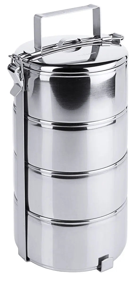 Edelstahl Etagen-Essenträger 4 Etagen 0,6-0,9 Liter Behälter Contacto - CPGASTRO