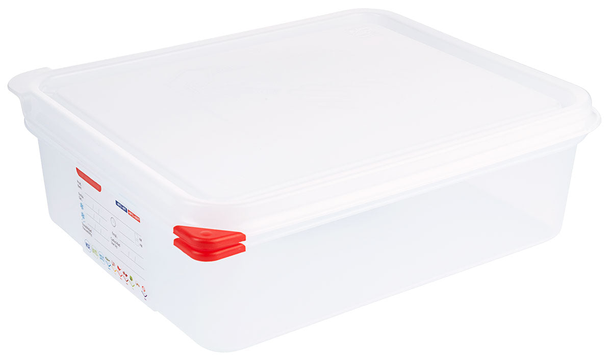 GN Lebensmittelbehälter 65-200 mm Tiefe mit HACCP Farbclip Deckel Contacto - CPGASTRO