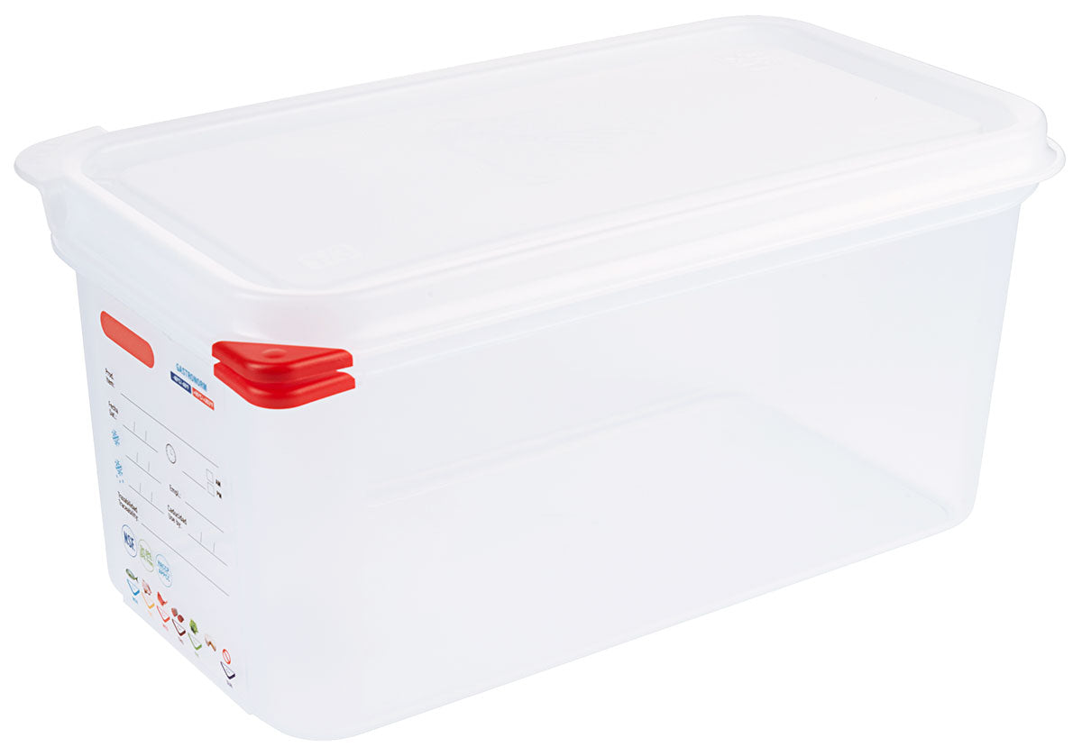 GN Lebensmittelbehälter 65-200 mm Tiefe mit HACCP Farbclip Deckel Contacto - CPGASTRO