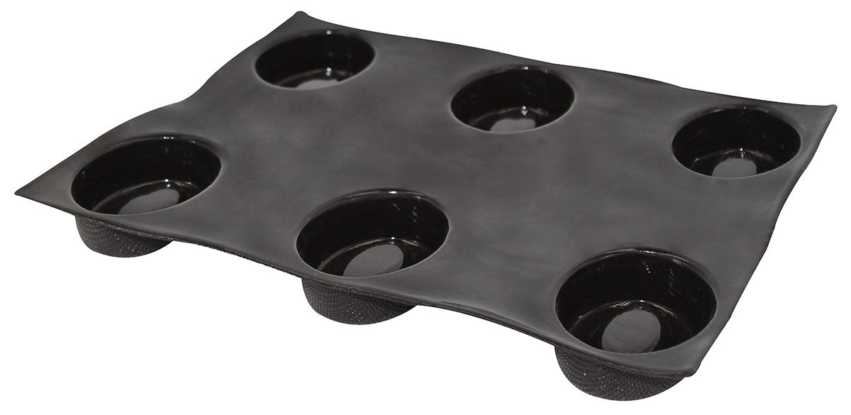 Backmatte Ovale Savarin Flexipan schwarz GN 1/2