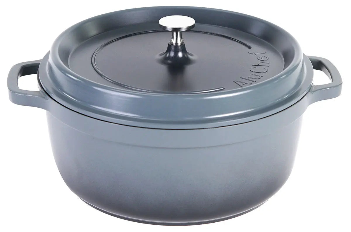 Aluminiumguss Cocotte Schmorkochtopf rund 28 cm grau AluChef - CPGASTRO