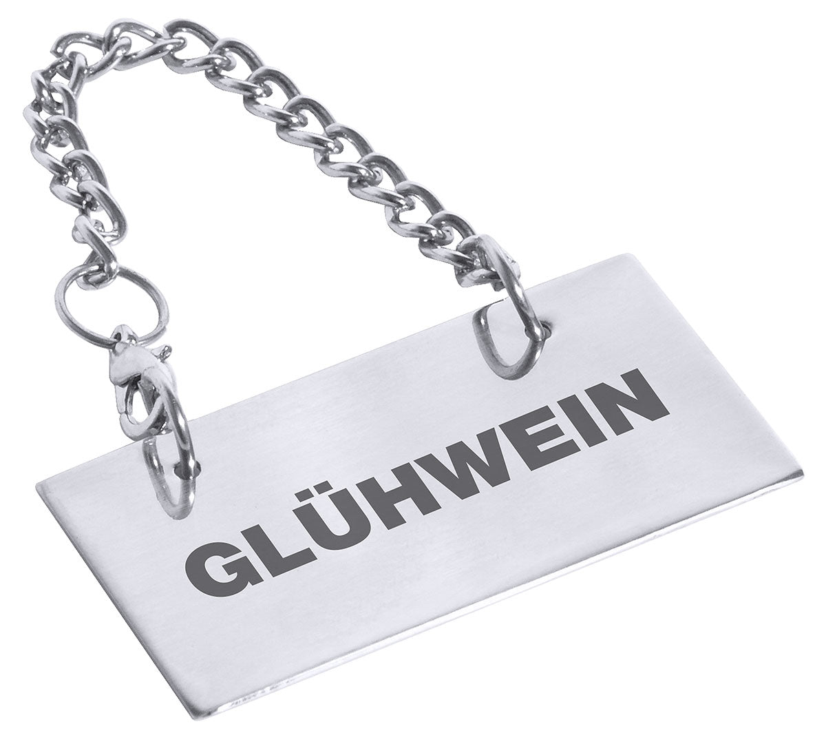 Edelstahl Schild für Kannen: GLÜHWEIN 5 x 2,5 cm Contacto - CPGASTRO