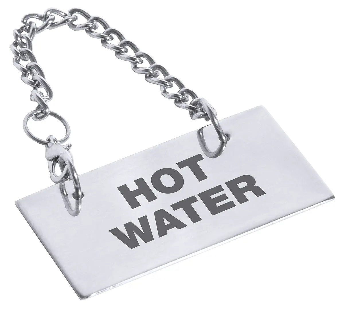 Edelstahl Schild für Kannen: HOT WATER - CPGASTRO