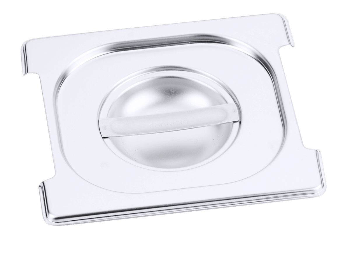 Edelstahl Gastronorm GN-Deckel für 7211-7223 mit Griff-Aussparung Contacto - CPGASTRO