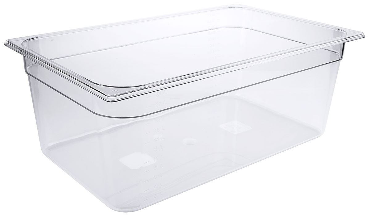GN-Behälter aus Polycarbonat klar transparent Tiefe 65-200mm Contacto - CPGASTRO